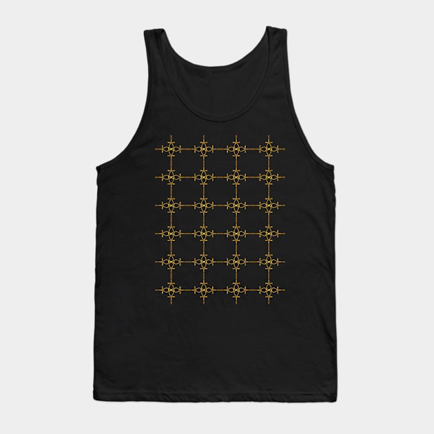 Golden Egyptian Ankh - Key Of Life Mask Tank Top by CRWPROD